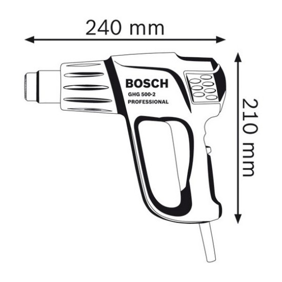 بوش مسدس حراري 1600 واط GHG 500-2