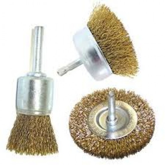 Wire Brush For Drill - 3 Piece