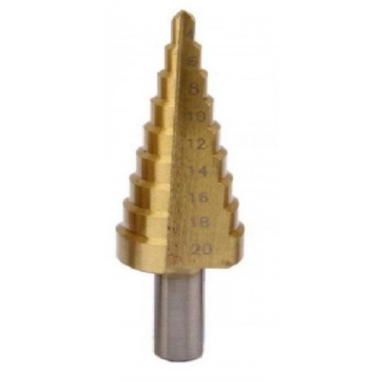 Steel Step Drill Bit Large Cone Titanium 4 -32 mm