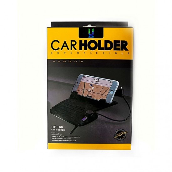 Casta Car Mobile Holder Non-Slip Mat With Charging – Black Casta Car Mobile Holder Non-Slip Mat With Charging – Black