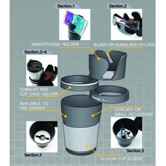Adjustable Auto Multi Cup Holder 5 in 1 Holder Multi Cup Case Adjustable Auto Multi Cup Holder 5 in 1 Holder Multi Cup Case
