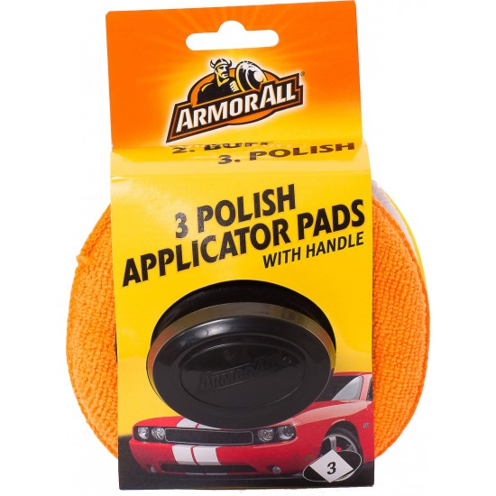 ArmorAll Car Cleaning Polishing Applicators with Handle 3 Pack